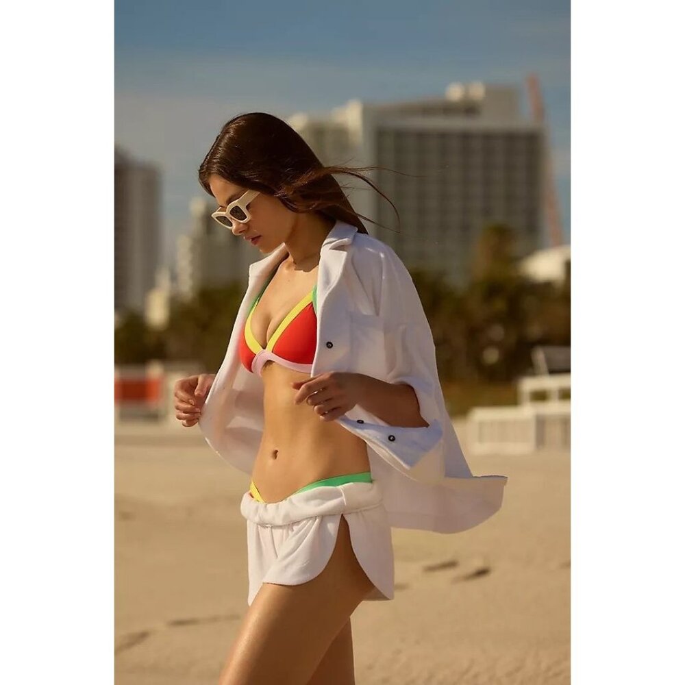 NWT Anthropologie White Terry Shorts Small